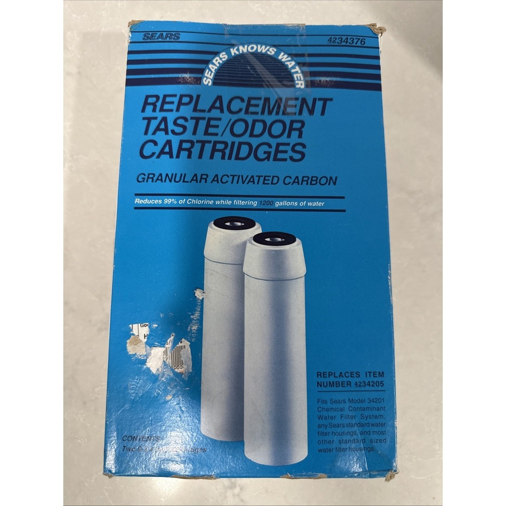 Genuine Sears Taste & Odor Water Filter Replacement Cartridge 4234376 Pack  of 2